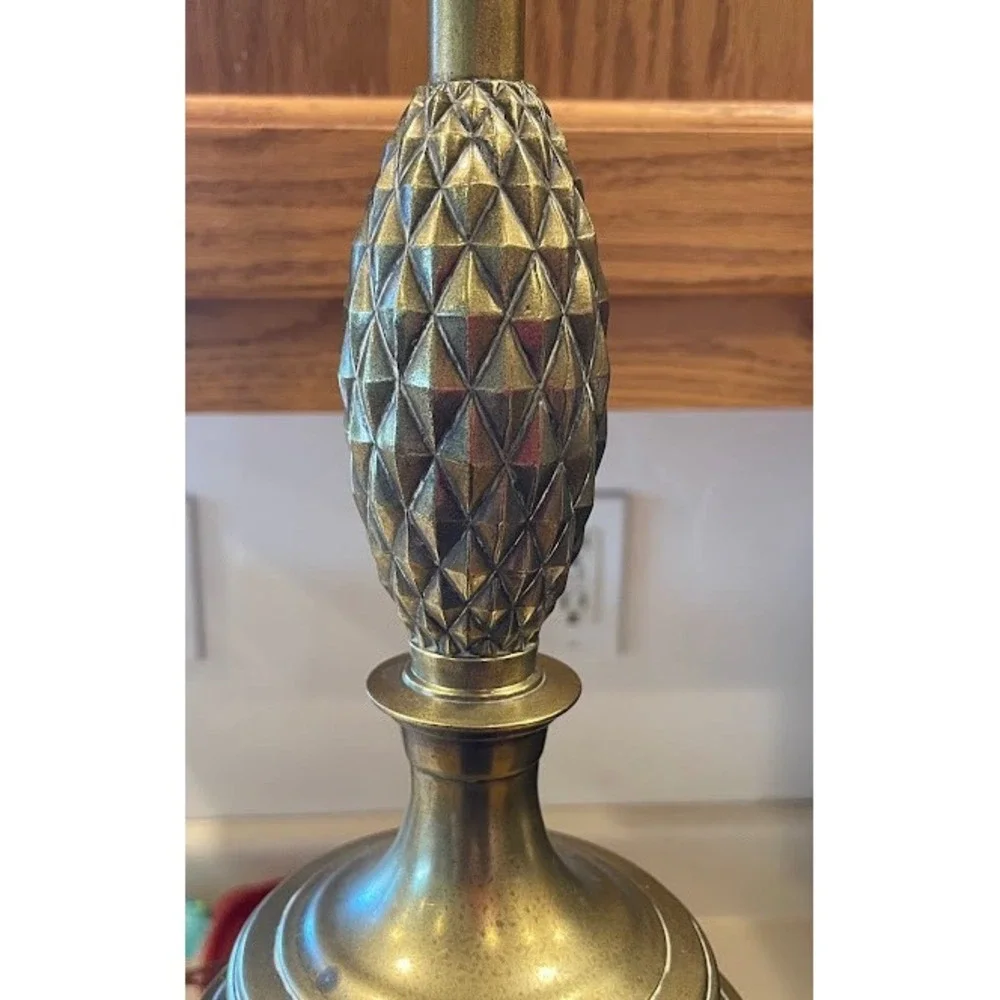 Stiffel Vintage Brass Pineapple Table‎ Lamp MCM Hollywood Regency Lighting